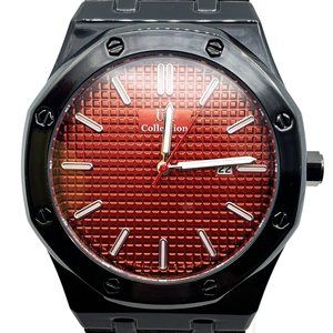 Luxury Quartz Men's Fashion Watch Red Dial